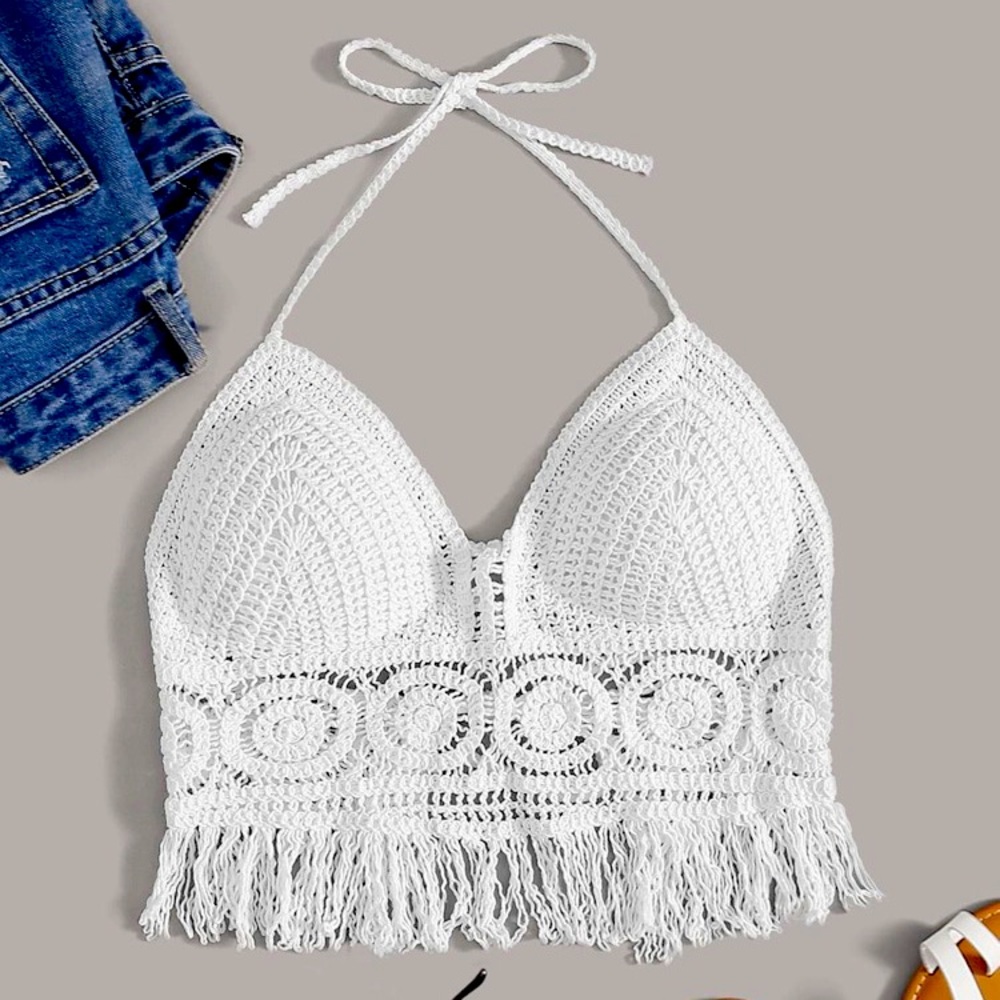 Tie back halter top